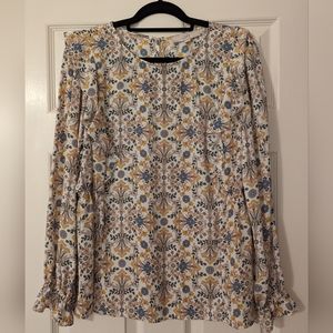 Loft ruffled blouse size L
